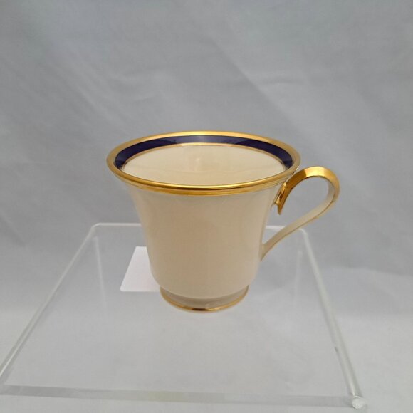 Lenox Blue Royale Ceramic Coffee Tea Cup Replacement Cream Gold Trim - Picture 2 of 9
